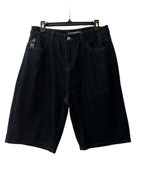 Men's Dark Blue Denim oversized Jean Shorts